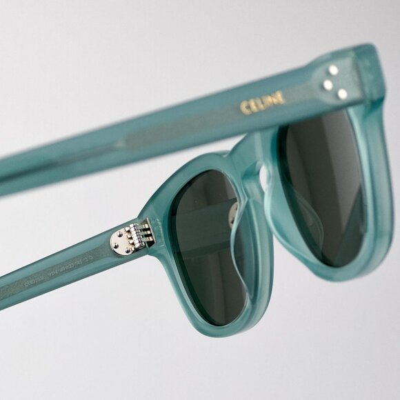 Celine 3 DOTS Sunglasses – Green Transparent Square Green Lenses | Model CL40233 - Picture 8 of 9